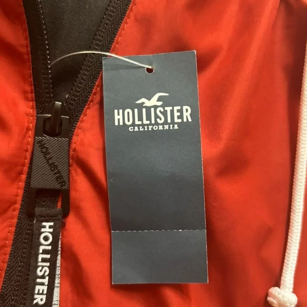 Hollister Color Block Windbreak Cropped Hooded Jacket